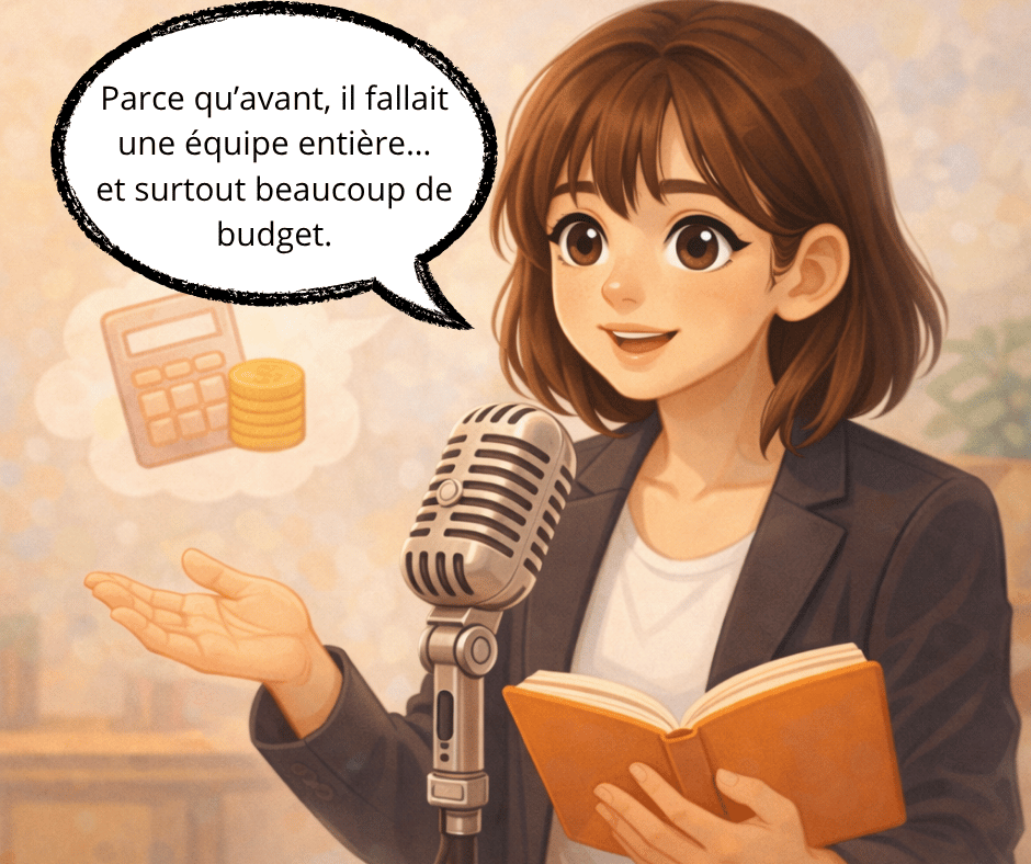 l'autrice repond a Mr Fouinard: Parce q'avant il fallait toute une equipe et surtout beaucoup de budget !