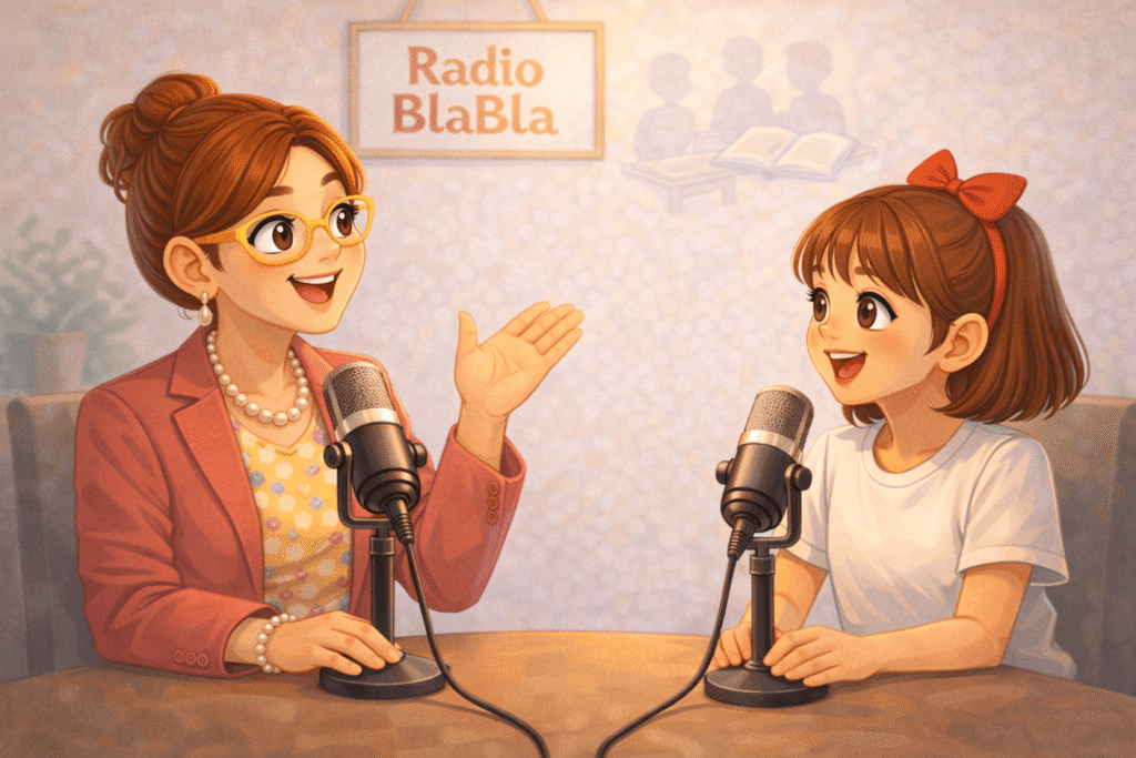 Mme Pipelette interview Emma sur radio BlaBla