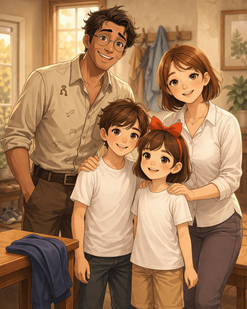 Découvre la famille d'Emma et ses amis : une famille multidys touchante et attachante, où chacun avance à son rythme avec humour et bienveillance.