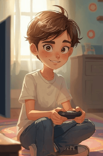 Nico, grand frère dyslexique d'Emma, personnage de la série Emma MultiDys et alors